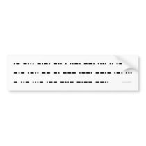 Morse Code ABC Bumper Sticker bumper stickers by sjaros Morse Code ABC Bumper Sticker bumper stickers