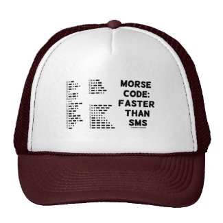 Morse Code: Faster Than SMS (International Morse) Hats