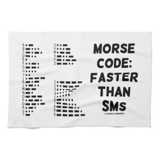 Morse Code: Faster Than SMS (International Morse) Hand Towel