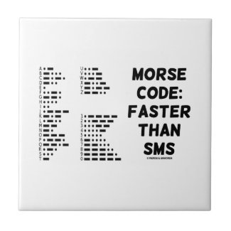 Morse Code: Faster Than SMS (International Morse) Ceramic Tiles