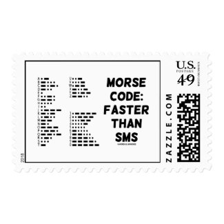 Morse Code: Faster Than SMS (Intl Morse Code) Postage Stamps