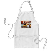 Mortar and Pestle and Box of Cocoa aprons