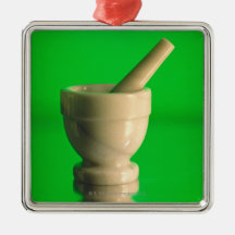 Mortar and pestle christmas ornaments
