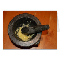 mortar and pestle garlic aioli cards by SeattleImagery mortar and pestle garlic aioli cards