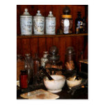 Mortar and Pestle in Drug Store Post Card