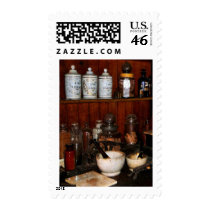 Mortar and Pestle in Drug Store Stamps