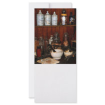Mortar and Pestle in Drug Store Customized Rack Card