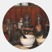 Mortar and Pestle in Drug Store Sticker