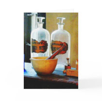 Mortar and Pestle With Bottles Cards