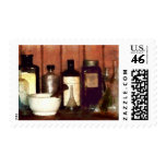 Mortar and Pestle With Flasks Postage Stamp