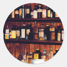 Mortar and Pestles and Medicine Bottles Round Stickers