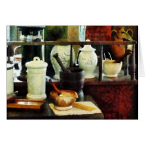 Mortar, Pestles and White Jars Greeting Card