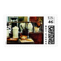 Mortar, Pestles and White Jars Postage Stamps