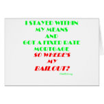 Mortgage cards