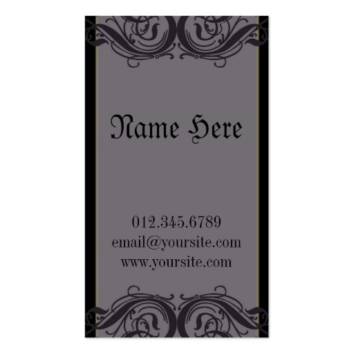 Morticia Business Card (front side)