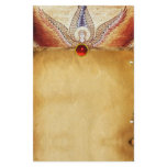 MOSAIC ANGEL  Brown Parchment Red Ruby stationery