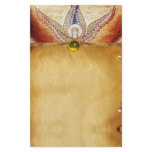 MOSAIC ANGEL  Brown Parchment Yellow Topaz stationery