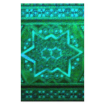 Mosaic Box Green stationery by JudyMarisaEclecticCo Mosaic Box Green stationery