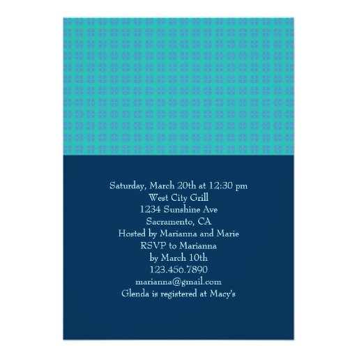 Mosaic Bridal Shower Invitation