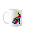 mosaic bunny rabbit mugs by dbvisualarts mosaic bunny rabbit mugs