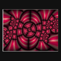 Mosaic Candy Wrap Fractal postcards