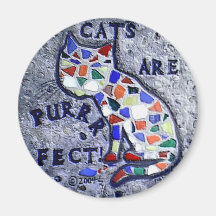 Mosaic Cat Fridge Magnet