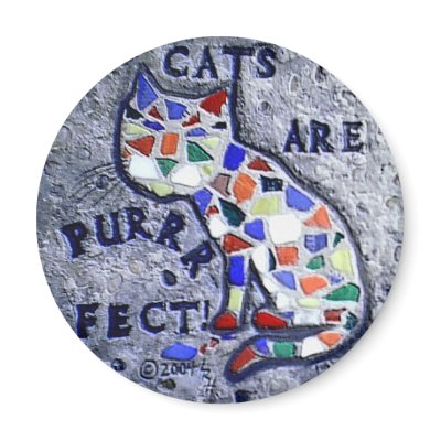 Mosaic Cat Fridge Magnet by skywatcher