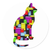 mosaic cat stickers by dbvisualarts mosaic cat stickers