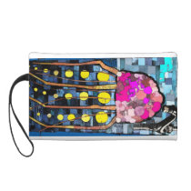 Mosaic Drained Jellyfish Wristlet Clutches