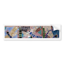 Mosaic Fireflies bumper stickers by MarciaJeanne Mosaic Fireflies bumper stickers