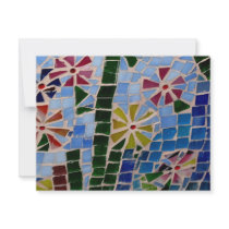 Mosaic Flowers invitations