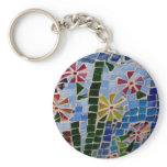 Mosaic Flowers Key Chain