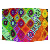 Mosaic Fractal Art 3 Ring Binders