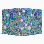 Mosaic Glass Pebbles 3 Ring Binders
