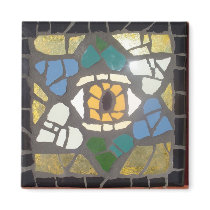 Mosaic Hearts Star of David w/Evil Eye magnets by jomodad Mosaic Hearts Star of David w/Evil Eye magnets
