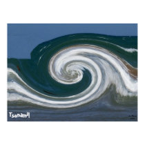 Mosaic Modern Abstract Art Tsunami! Poster Print