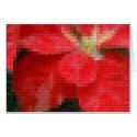 Mosaic Mottled Red Poinsettia 1 Ephemeral card