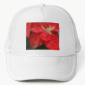 Mosaic Mottled Red Poinsettia 1 Ephemeral hats by MosaicArtwork Mosaic Mottled Red Poinsettia 1 Ephemeral hats