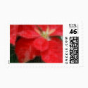 Mosaic Mottled Red Poinsettia 1 Ephemeral postage by MosaicArtwork Mosaic Mottled Red Poinsettia 1 Ephemeral postage