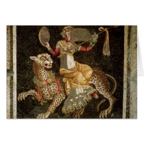 Mosaic of Dionysus riding a Leopard c.180 AD Greeting Card