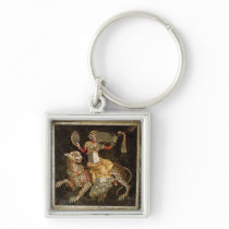Mosaic of Dionysus riding a Leopard c.180 AD Keychains
