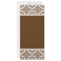 Mosaic Pattern BGF - Brown Custom Rack Cards