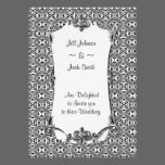 Mosaic pattern (Black) invitations