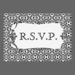Mosaic pattern (Black) (Wedding) invitations