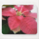 Mosaic Pink Poinsettia 2 mousepad