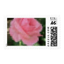 Mosaic Pink Rose 2 stamp