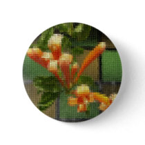 Mosaic Pyrostegia Venusta Flame Vine 2 buttons by MosaicArtwork Mosaic Pyrostegia Venusta Flame Vine 2 buttons