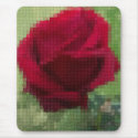 Mosaic Red Rose mousepad