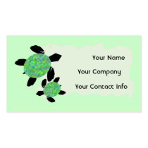 Mosaic Sea Turtle Business Card Template