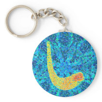 Mosaic Shofar Keychain